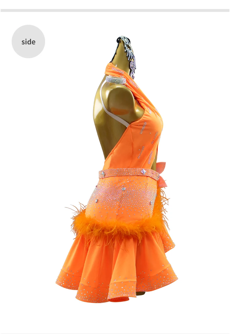 Damen Abendbühnenkostüm Lateinamerikanisches Tanzkleid Mädchen Party-Wettkampf-Rock Ballsaal Erwachsenen-Ballkleidung 2026 Sexy Damenanzug – Detail 9