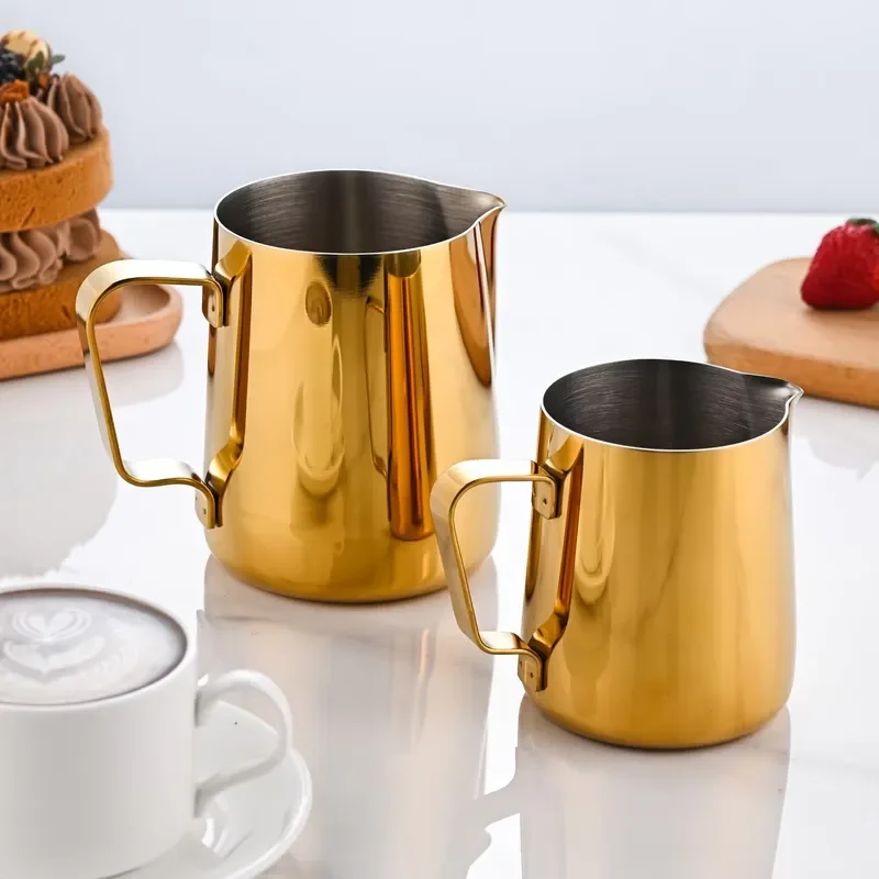 for 304 Stainless Steel Coffee Milk Foam Pot Barista Milk Frothing Pitcher for Latte Art
