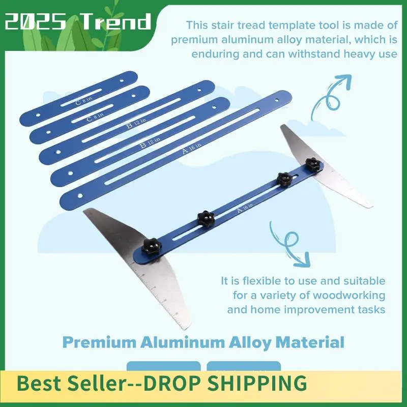 

AD33 HOT Stair Tread Template Shelf Template Tool Stair Tread Template Tool Stair Measuring Ruler Tread Template