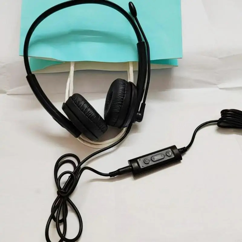 

USB Headset with Microphone Noise Cancelling USB Headphone for Computer Laptop PC Business Call Center Office 896C