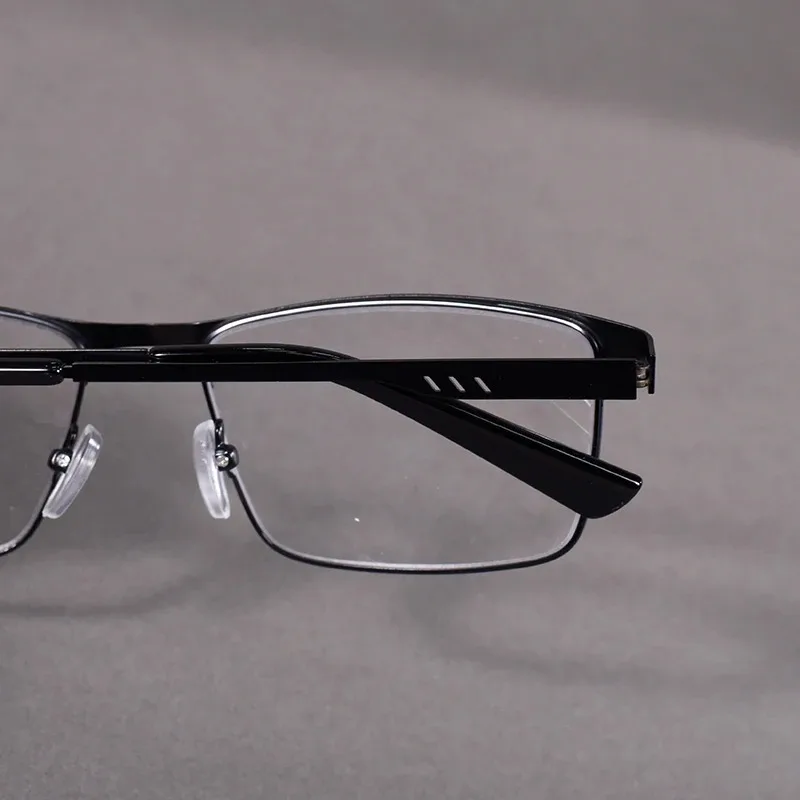 Lesebrille für Herren mit Blaulichtfilter, Metallrahmen, Federscharnier, Presbyopie +0,75-4 Dioptrien Vergrößerungslinse – Detail 22