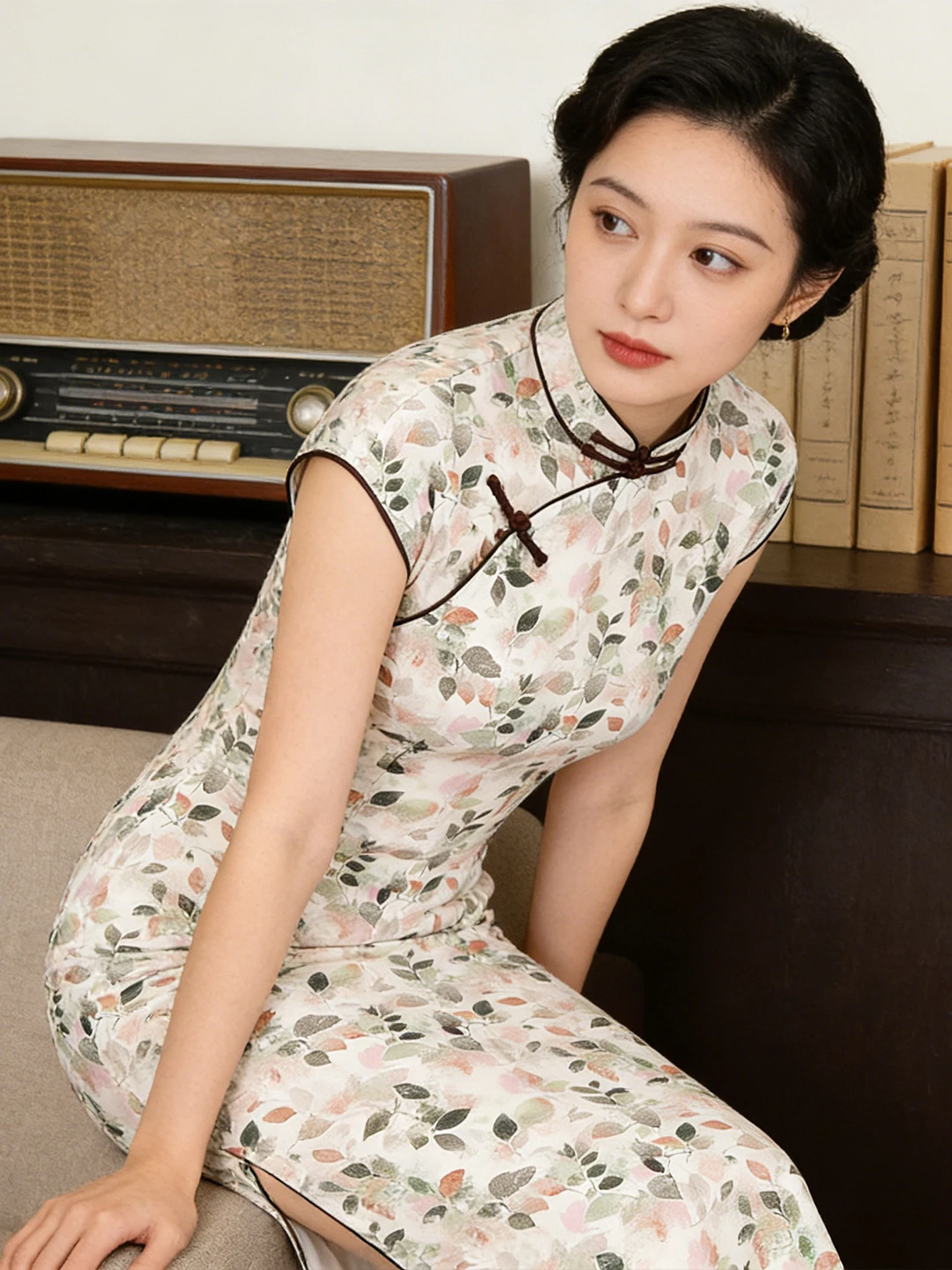 

Dorabana Elegance: Новинка! Улучшенная летняя модель в ретро-стиле из шелка и льна с принтом, удлиненная, для повседневной носки, в китайском традиционном стиле.