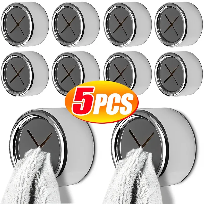 5/1PCS Punch Free Dishwashing Cloth Storage Clip Dishcloth Clip Kitchen Household Gloves Hook Towel Rack Hole Clip Wall Hanging