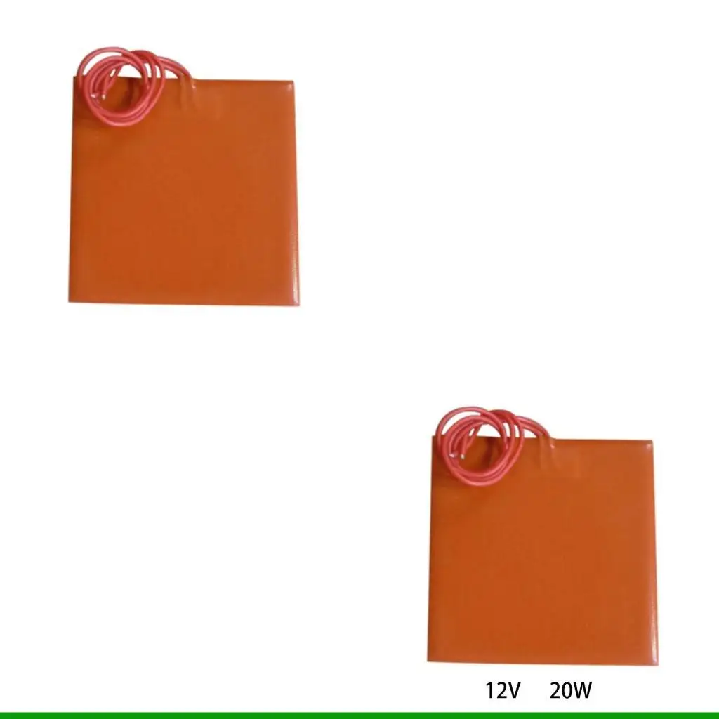 

U55C 3D Printer 12V 20W Silicone Heating Pad Heater Square Heat Bed Hotbed Mat