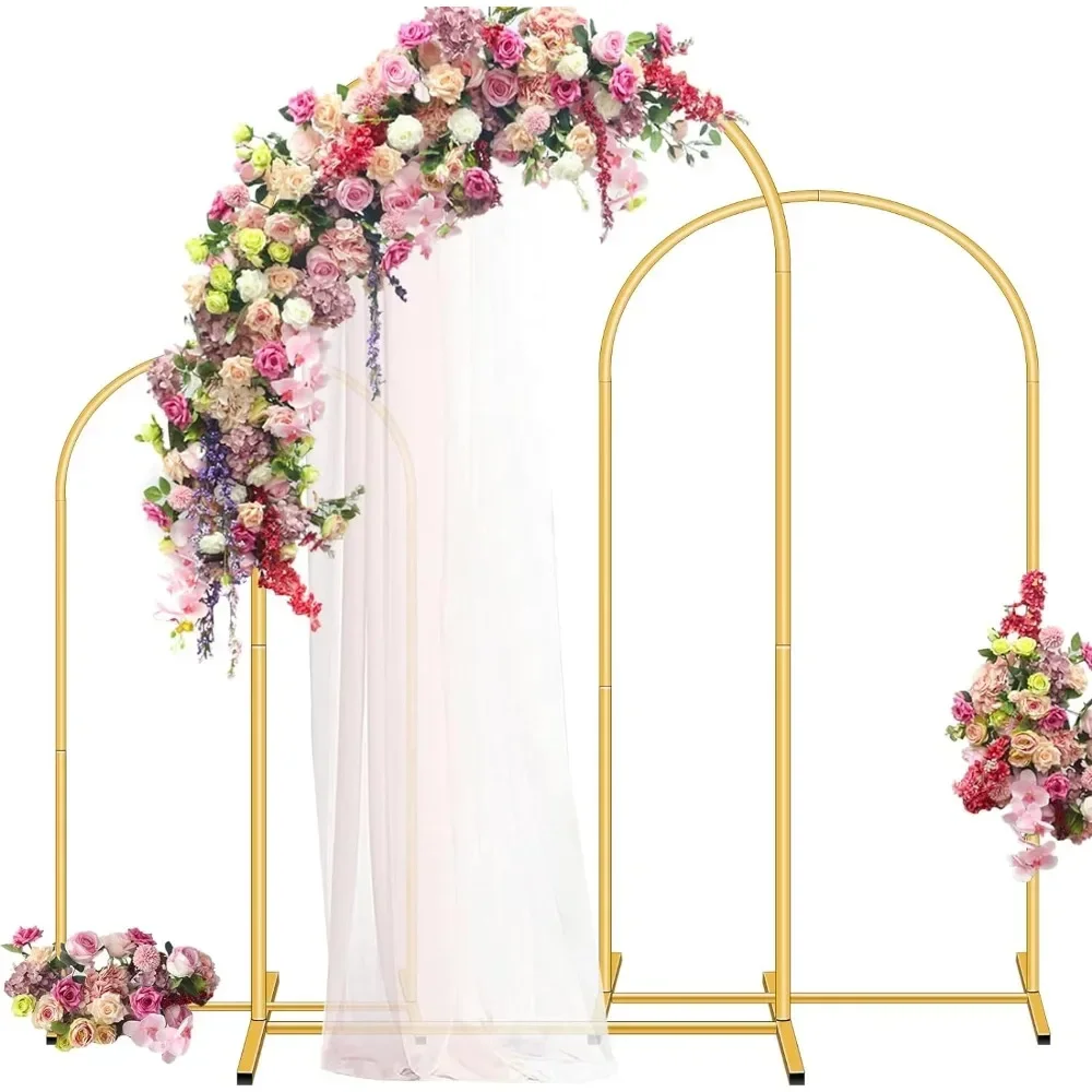 

Wedding Arch Backdrop Stand Set of 3(4/5/6FT), Balloon Arch Stand for Ceremony Photo Booth Birthday Party