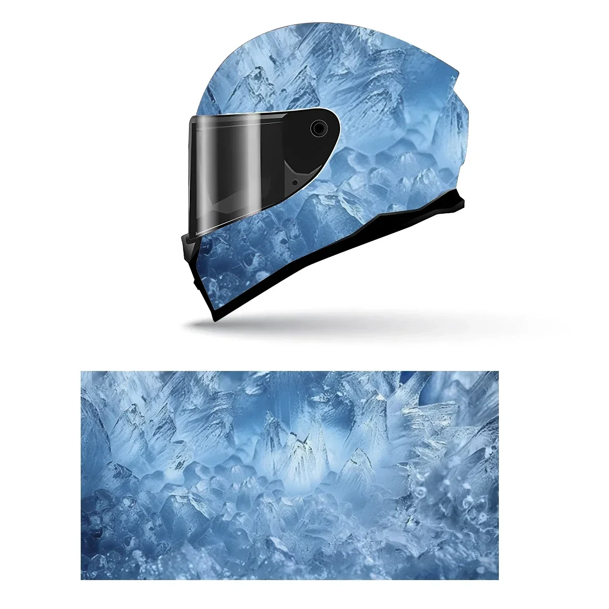 

Abstract Ice Frozen Art Full Helmet Wrap Sticker Motorcycle Helmet Racing Graphic Decal Vinyl Wrap Helmet Decor Sticker