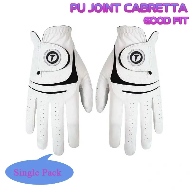 Golf Gloves for Men Left and Right Hand PU with Lambskin Material Comfortable Breathable Wear Resistant Sports Golf Gloves