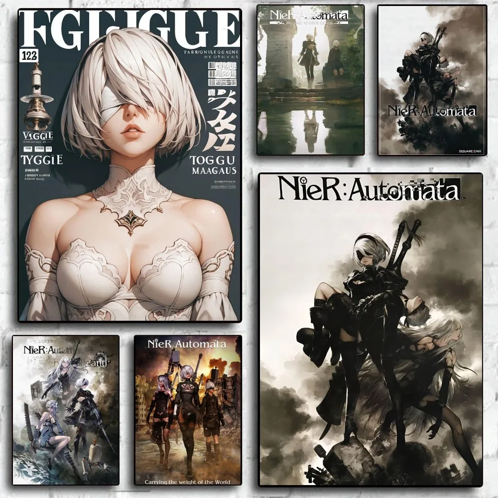 NieR Automata ملصق غرفة المعيشة المنزلي غرفة نوم بار مقهى ديكور فني