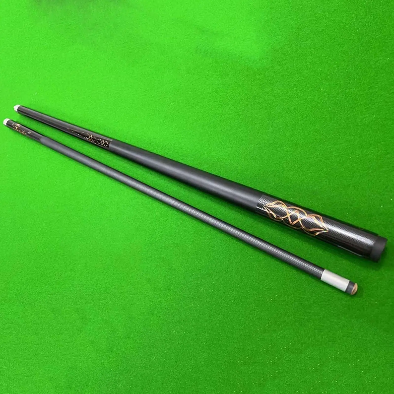 Carbon Fiber Pool Cue Professional Wooden Shaft 58 Inch Two Section Billiard Stick for Snooker Hall Supplies and Accessories