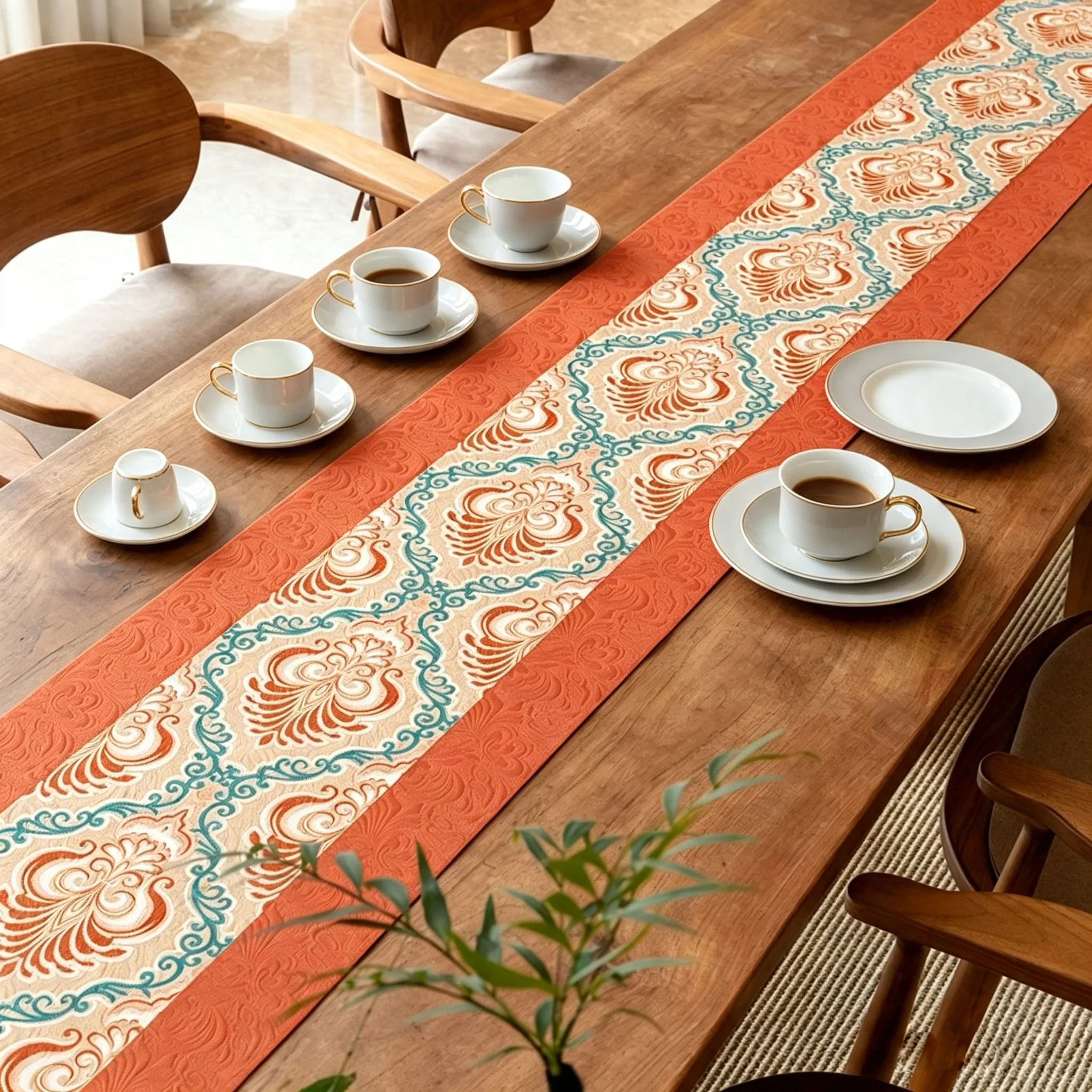 Reversible Vintage Floral Table Runner, Farmhouse & Holiday Decor, Fits Coffee Tables, TV Cabinets, Sideboards, Bed Ends