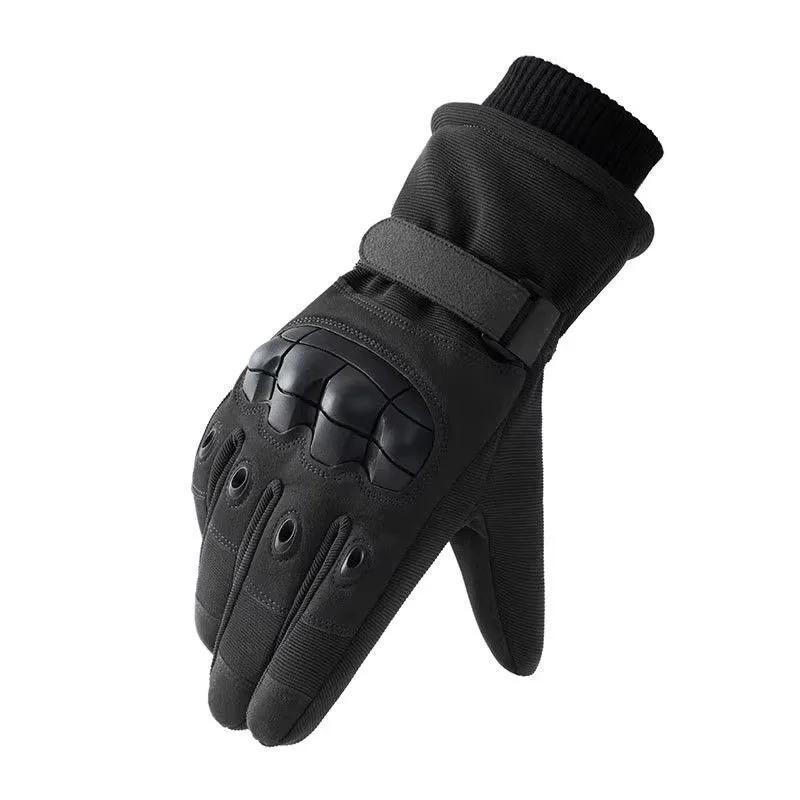 Winter warm tactical gloves men\'s soft shell protection padded full-finger touch screen microfiber outdoor Work Gloves