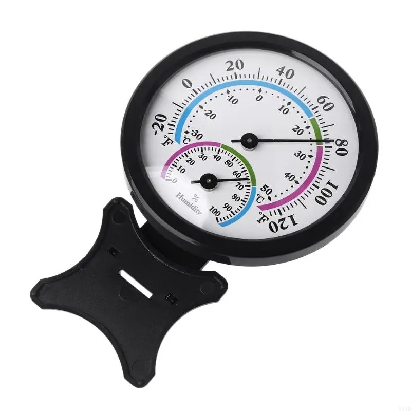 Y1AD No Battery Required Round Hygrometer Temperature & Humidity Weather