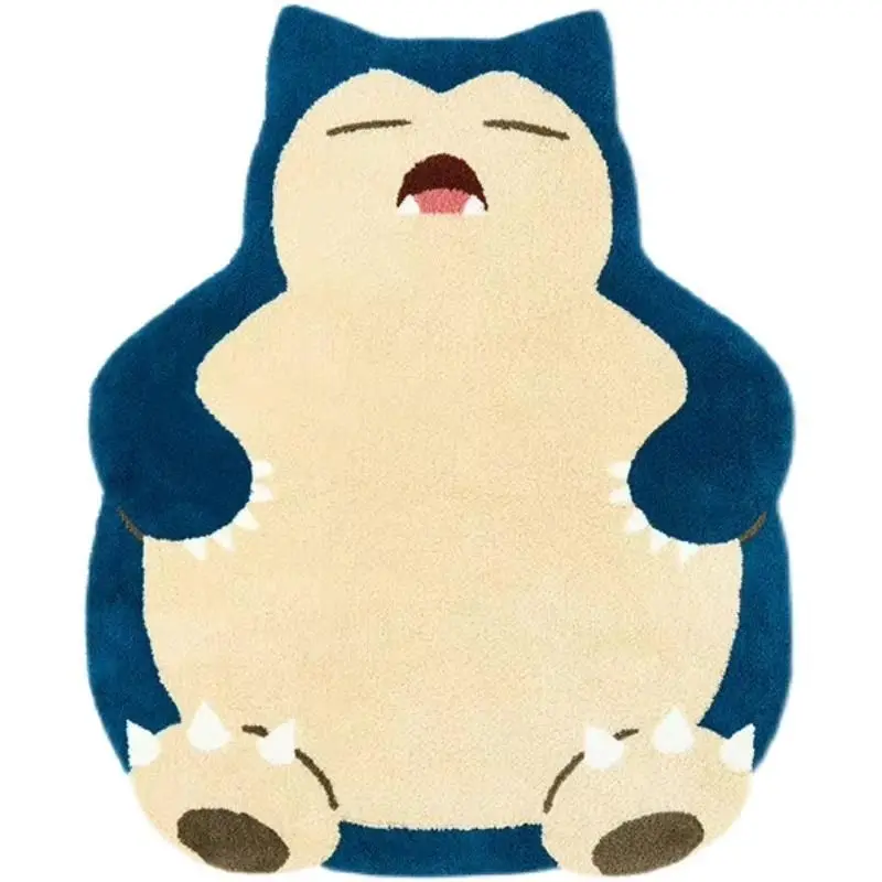 

MINISO Cartoon Anime Pokemon Plush Carpet Irregular Floor Mat Snorlax Faux Cashmere Living Room Bathroom Bedside Rug Home Decor