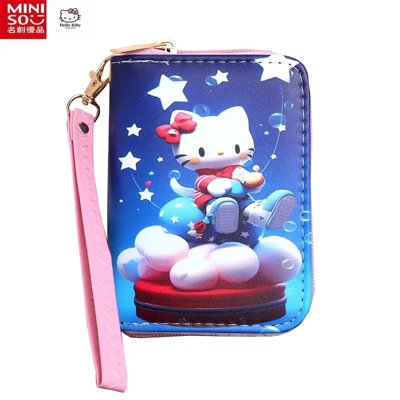 

MINISO Hello Kitty Wallet New Coin Purse Girls Ladies Portable Key Bag Wallets for Women Ladies Free Shipping