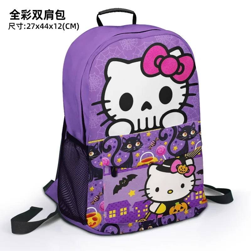 

Sanrio Halloween Series Canvas Backpack Hello Kitty Cute High-Looking Fashion Large Capacity Student School Bag Holiday Gift