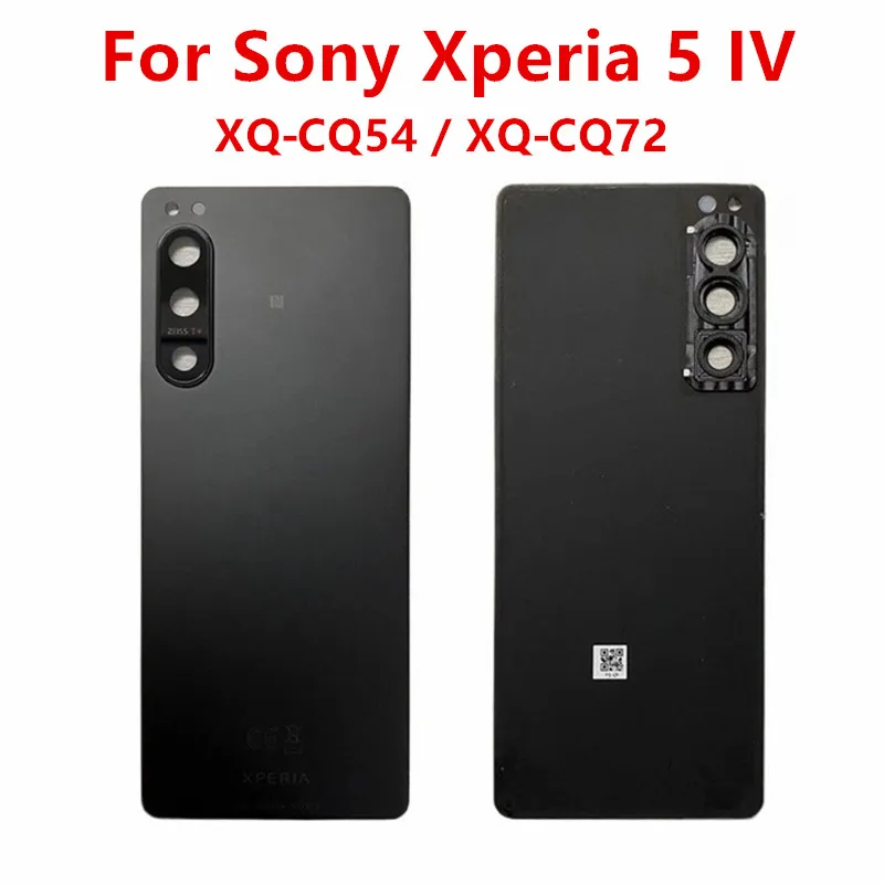 quality Battery Cover For Sony Xperia 5 IV Back Cover For Sony X5 iv Back Rear Case Housing Door Camera Glass XQ‑CQ54 XQ‑CQ72