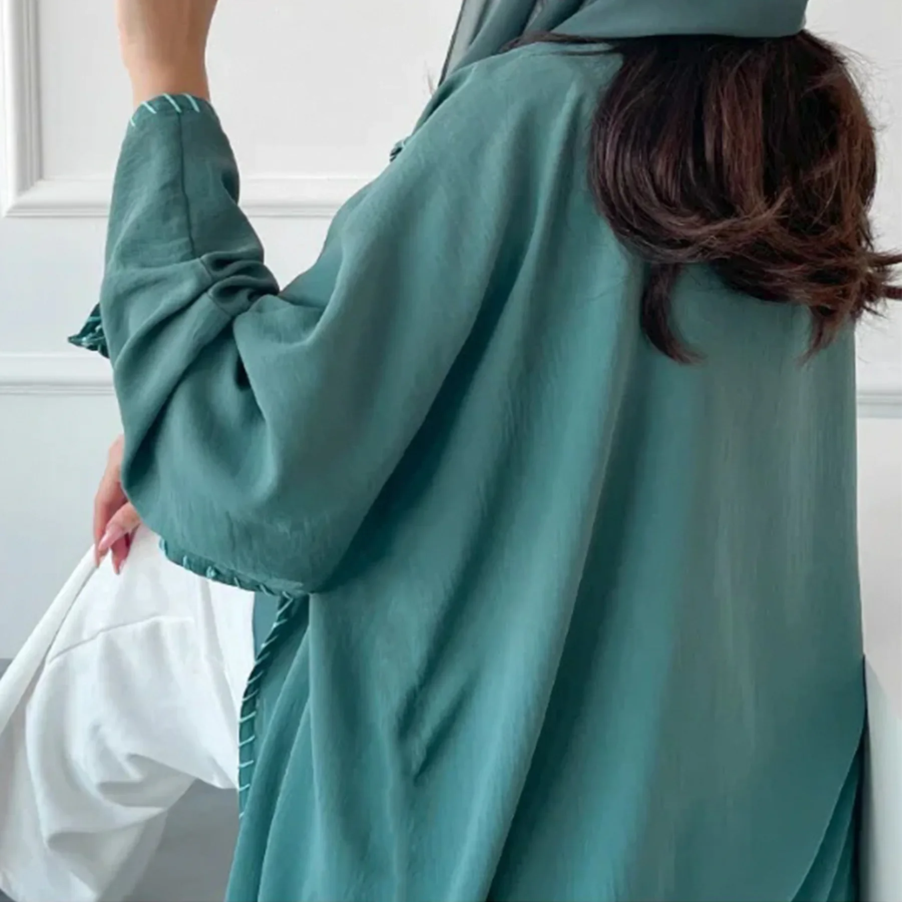 المغرب كيمونو عبايات مفتوحة فاخرة دبي قفطان تركيا رداء المرأة مسلم الحجاب فستان عيد الإسلام الملابس رمضان كيبيا قفطان جديد