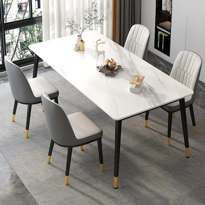 

Unique Rectangular Table Luxury Designer Nordic Kitchen Dining Table Set Living Room Modern Mesas De Restaurante Home Furniture