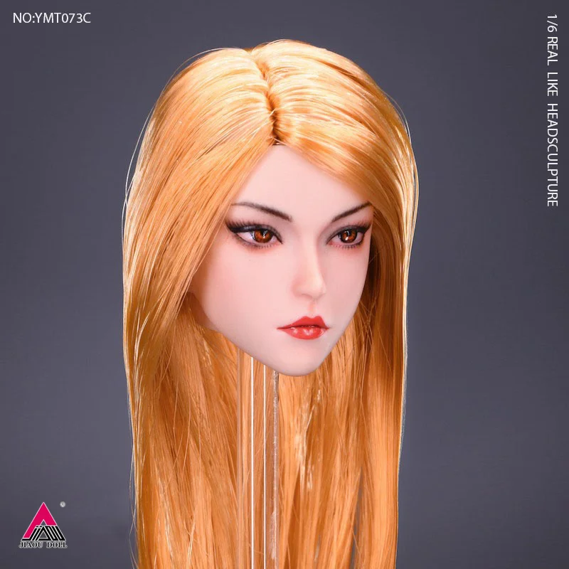 En Stock 1/6 YMT073 cabeza de Meier esculpida maquillaje pesado cabeza femenina tallada modelo apto para 12 ''TBL PH soldado figura de acción cuerpo muñecas