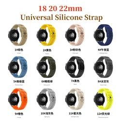 18 20 22mm Samsung Silicone Universal Strap Watch4 5 Band Galaxy Watch6 Classic 43 47mm Wristband Garmin Huawei Sport Bracelet