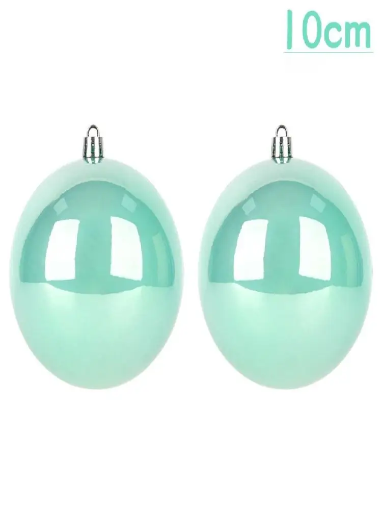 Grande boule de noël colorée de 10cm, 2 pièces/ensemble, ornements de noël, sphères de noël, pendentif, arbre de noël