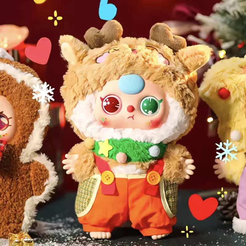 Baby Three 400% Natale Stile limitato Bambola in vinile Personaggio bambola Kawaii Collezione Big Baby Blind Box Regalo di compleanno per ragazza