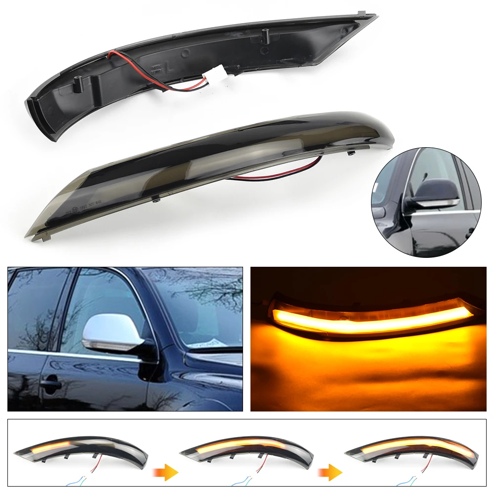 1 Pair For VW Touareg 7L 2007-2010 Dynamic Blinker Prefacelift Mirror Indicator Arrow LED Turn Signal image 6