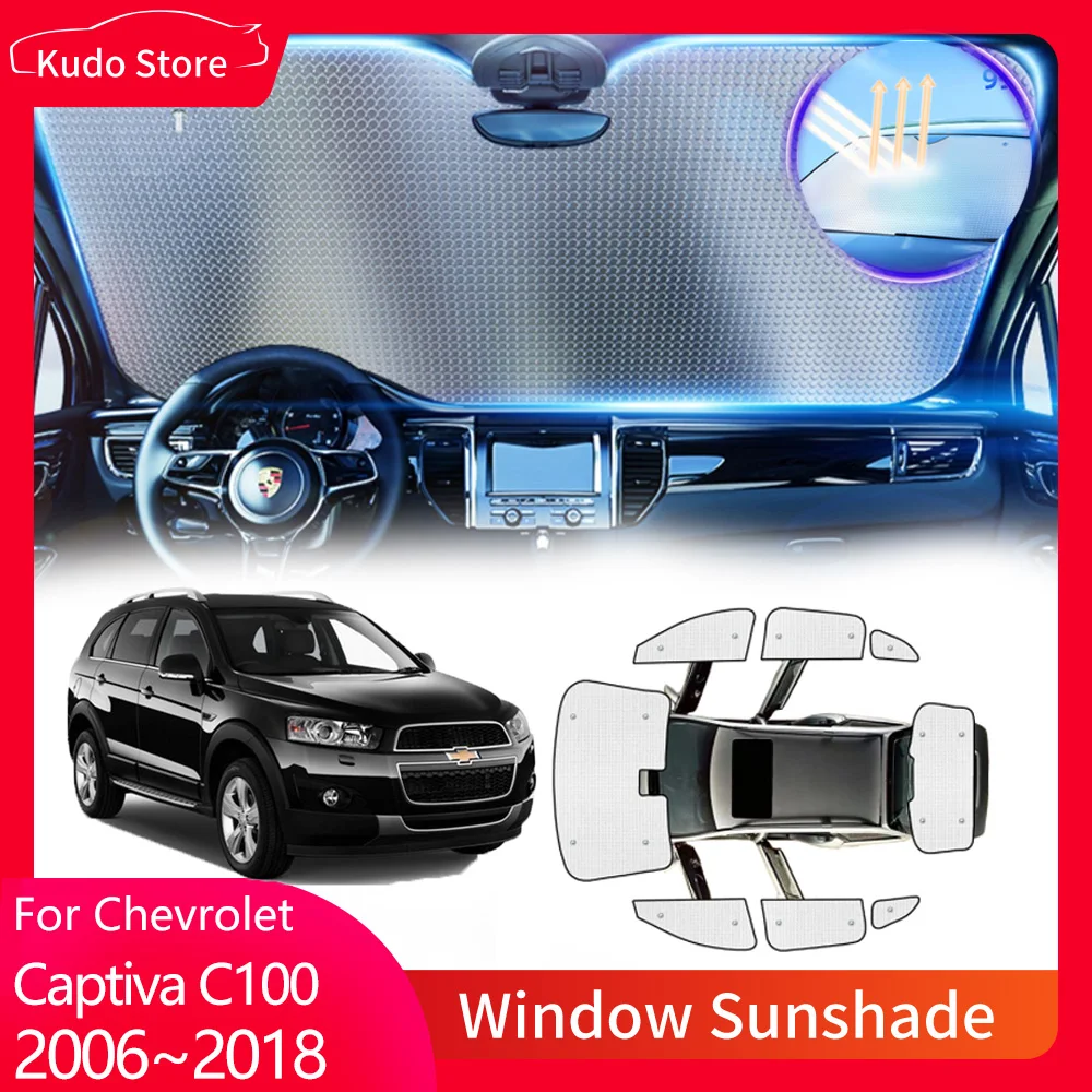 Full Coverage Sunshades for Chevrolet Holden Captiva C100 C140 Daewoo Winstorm 2006~2018 Window Sun Visor Mat Windshield Curtain