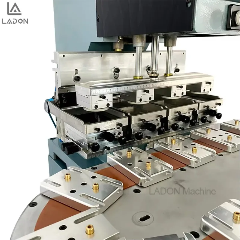 Conveyor 3 4 Color Pad Printer Easy Transverse Pad Printing Machine For Wooden Handle Phone Case Ceramic Dog Bowl Scale Ruler