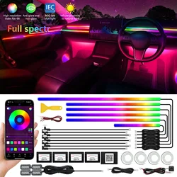 RGB 22in1 Car Interior Acrylic Strip kIT Car Ambient Lights For BMW Benz Tesla Audi Toyota Honda Golf Volvo Ford Hyundai motor