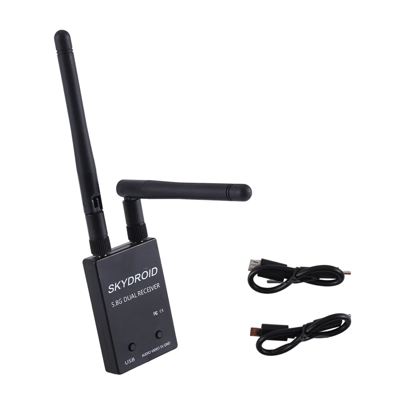 

Uvc Dual Antenna Control Receiver Otg 5.8G 150Ch Full Channel Fpv Receiver W/Audio For Android Smartphone