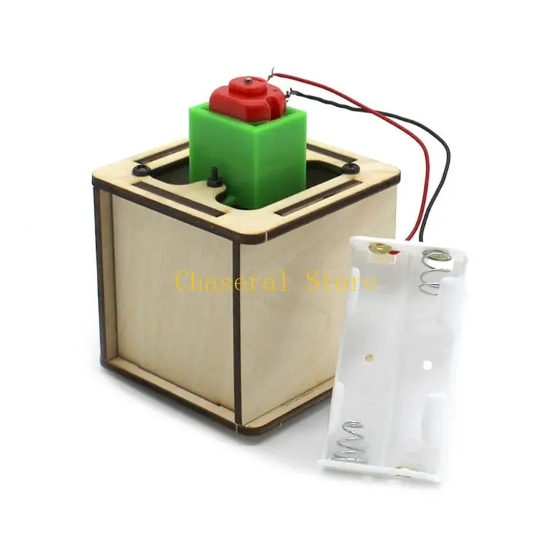 E7CE Wooden Science Toy Set for Kids DIY Vacuum Cleaner Assembly Project, Hands-On Learning Build for Family Craft Time and