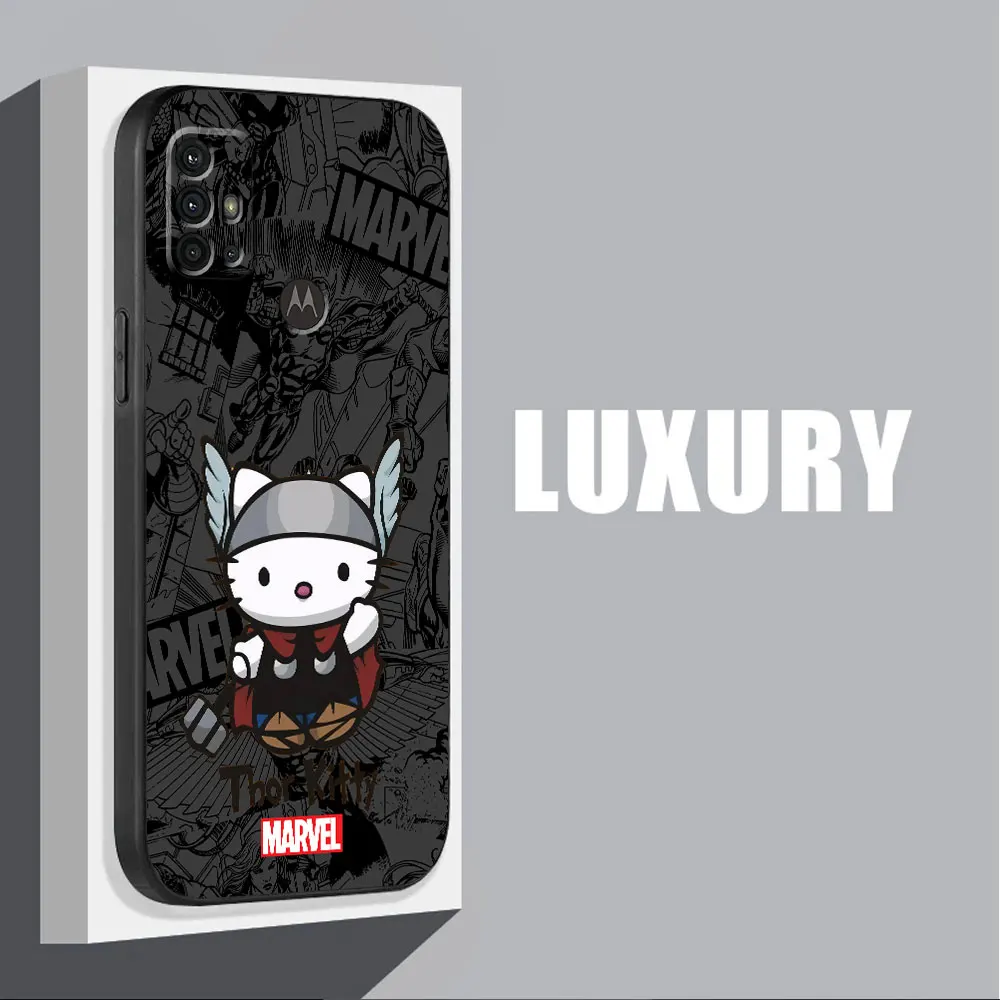 Phone Case for Motorola Moto G51 5G G30 G32 G200 G53 G73 G60S G31 G71 G72 G50 4G G22 G9 Marvel Spidermans Hello Kitty Cover