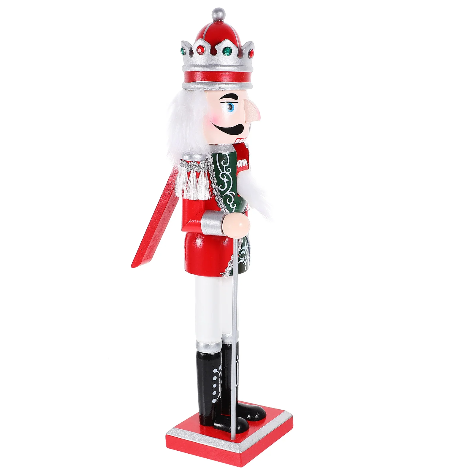 

Christmas Nutcracker Red Wooden Figure Holiday Decor Home Car Party Gifts Miniature Nutcracker Wood Craft Models Toy