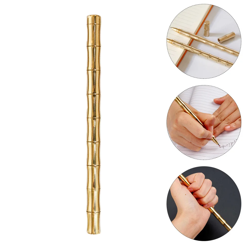 

Metal Business Pen Brass Signature Pen Humanized Design Smooth Writing Comfortable Portable Office Gift Useful Business Gift