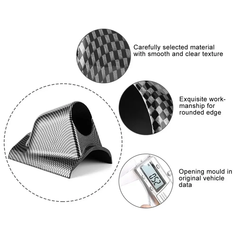 Universal Carbon Fiber A-Pillar Gauge Pod 52mm 60mm 1 2 3 Hole For Left/Right Hand Car