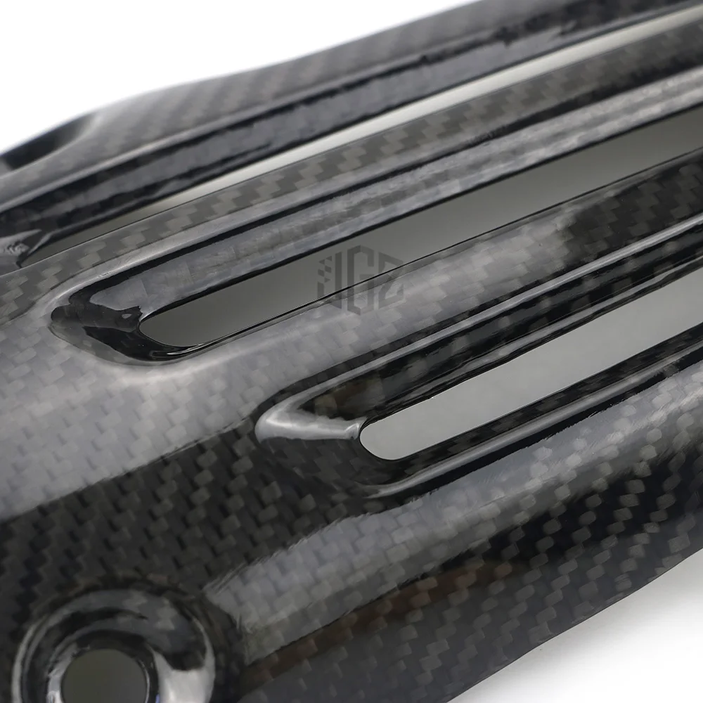 Motorrad Real Carbon Fiber Auspuffrohr Schalldämpfer Abdeckung Isolierung Hitzeschutz Schild Für VESPA SPRINT PRIMAVERA LXV150 ABS