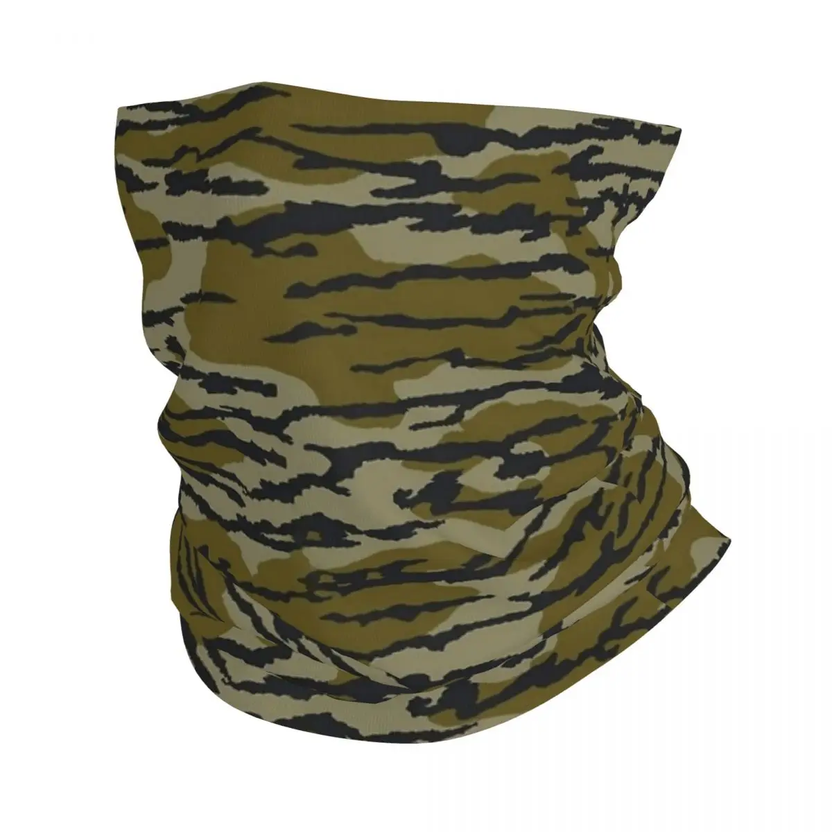 Tiger Stripe Bandana Neck Gaiter Printed Everything Bottom Lands Camo Wrap Scarf Warm Headwear Hiking Unisex Adult Washable