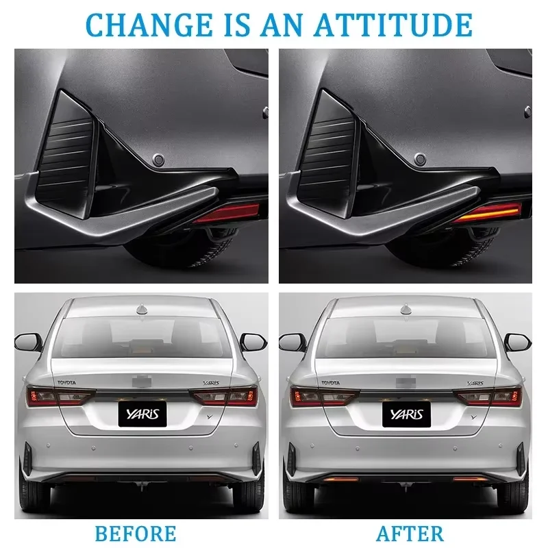 

2 шт. для Toyota Yaris Ativ Vios 2022-2023 функция 3 в 1 задний ходовой фонарь стоп-сигнал указатель поворота отражатель светодиодный светильник бампера