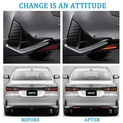 2 pcs For Toyota Yaris Ativ Vios 2022-2023 3-in-1 Functions Rear Running Lamp Brake Light Turn Signal Reflector LED Bumper Light