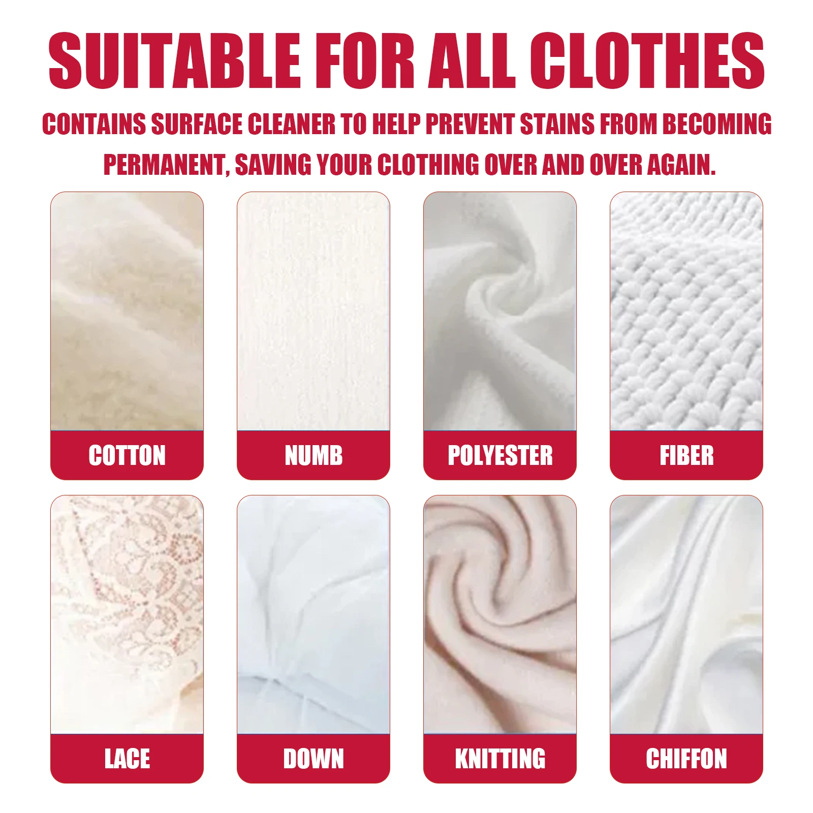 Bild 7: Kleidungsreinigungstücher – entfernt hartnäckige Flecken, reinigt gründlich und schützt die Farben