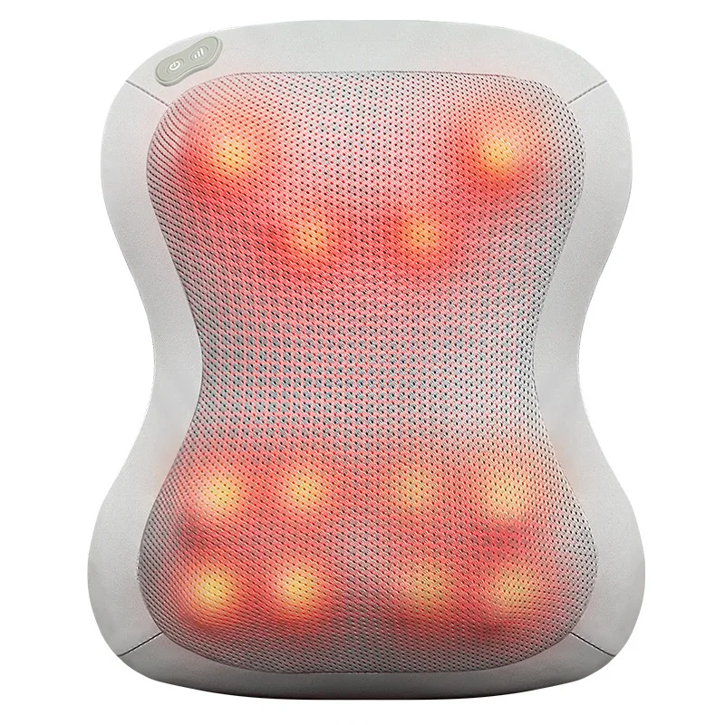 Massage Pillow with Heat | Deep Tissue Kneading Therapeutic Cushion Pad for Back, Neck, Shoulders & Full Body Pain Relief