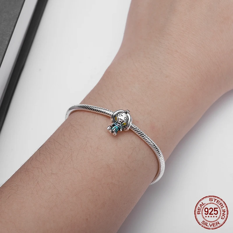 بلاتا دي لي 925 دلايات فضية ديزني خمسة الأميرات الصغيرة قلادة حبة لسوار الأصلي الإسورة لتقوم بها بنفسك مجوهرات هدايا استرخى