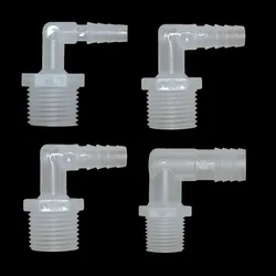 6/8/10//11/12/14/16//18/19mm Hose Barb Connector Elbow With 1/2 3/4 Inch Male Thread Plastic Hose 90 Degrees Fittings Coupler