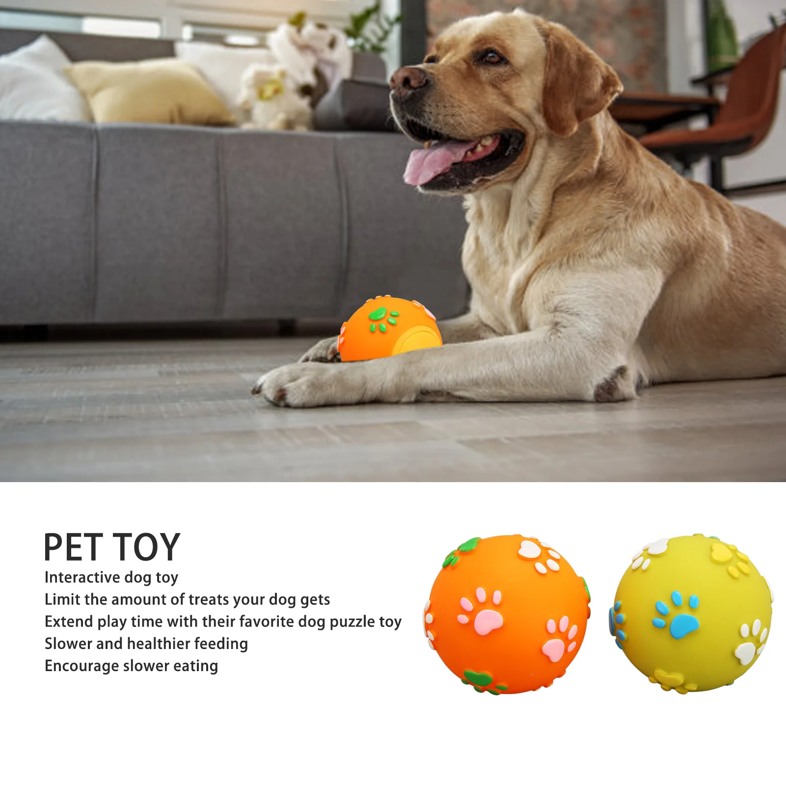 Dog Treat Ball Detachable Healthy Interactive Food Dispensing Dog Toy For Pet Supplies