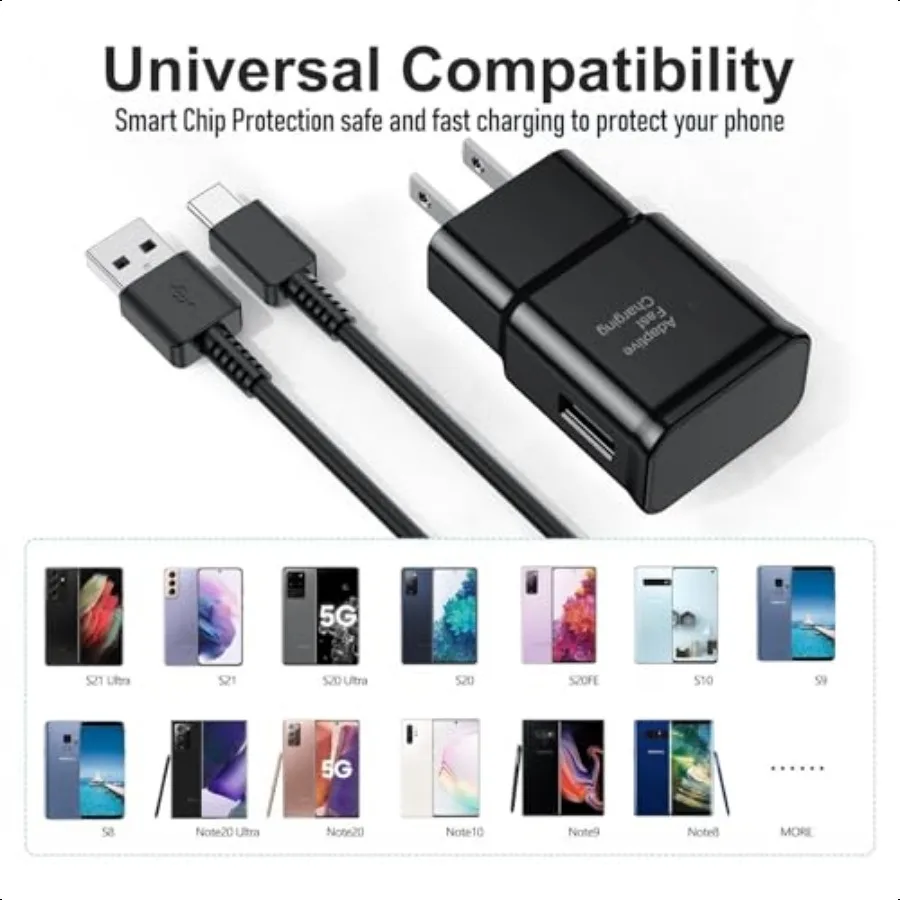 شاحن سريع لسامسونج شحن سريع شاحن سريع USB نوع C 6.6ft كابل الحبل لسامسونج غالاكسي الهاتف S10 S9 S8 زائد A51 A5
