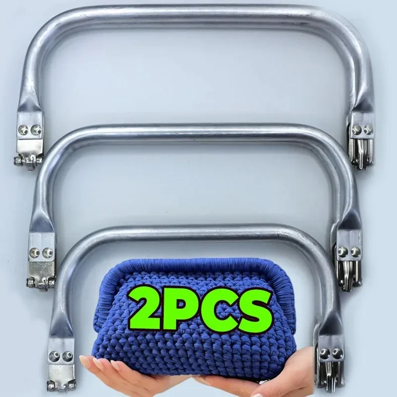2026 New Silver Bag Frame Wallet Pouch Doctor Purse Metal Aluminum Tube Handle Accessories Clutch Parts DIY Square Frame Women