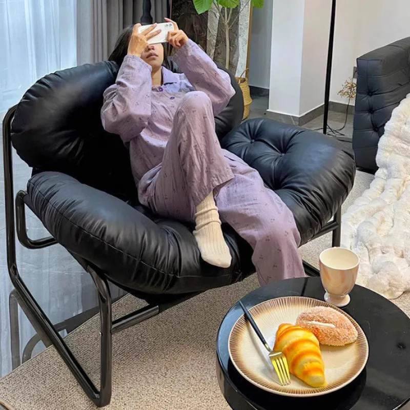 Sofa malas A2C untuk rumah, kursi santai tunggal gaya Vintage, apartemen kecil, kursi balkon, kursi malas ruang tamu nyaman