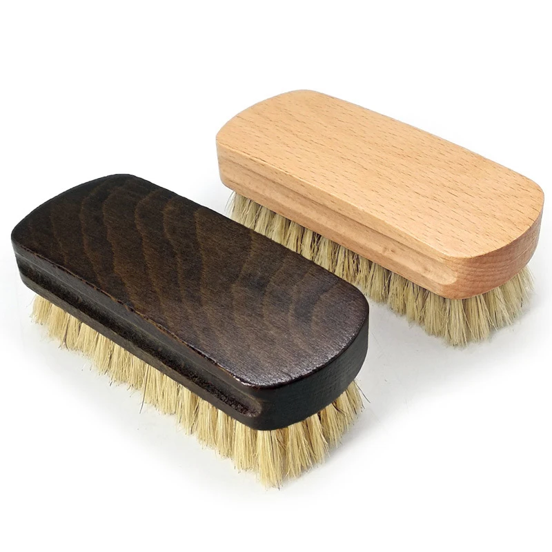 Shoe Polish Brush Brush Leather Pig Hair Soft Polishing Tool Cleaning Brush Nub Leather Boots