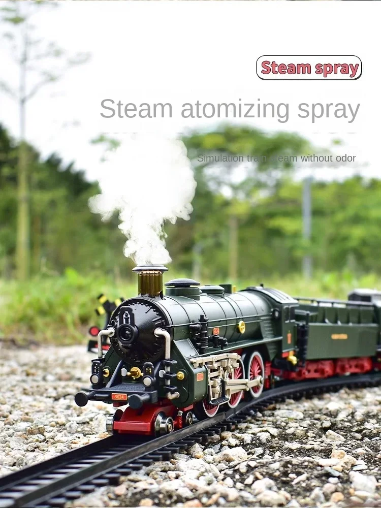Tren De Vapor De Juguete En Miniatura | Modelo De Aleación Retro | Sin Baterías | Tira Y Suelta | Regalo Para Niños +3 Años